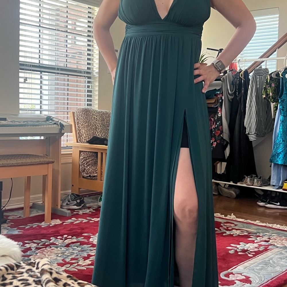Elegant Green Maxi Dress New, never worn